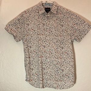 Denim and flower button up